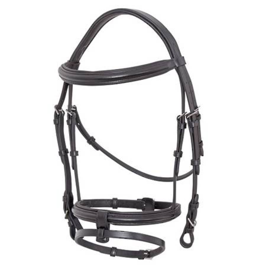 Platinum Anatomical Padded Raised Brow and Nose Bridle