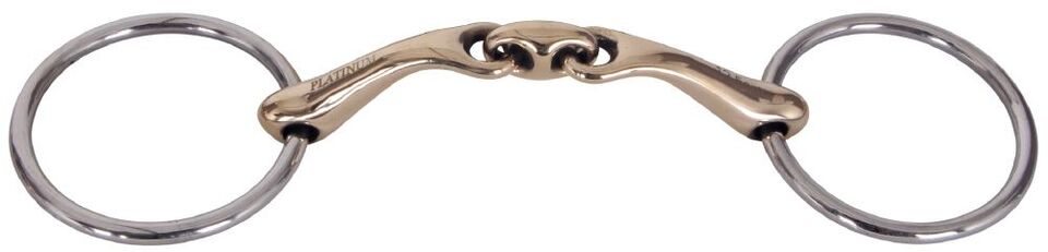 Platinum German Silver Curved Training Bit with Lozenge