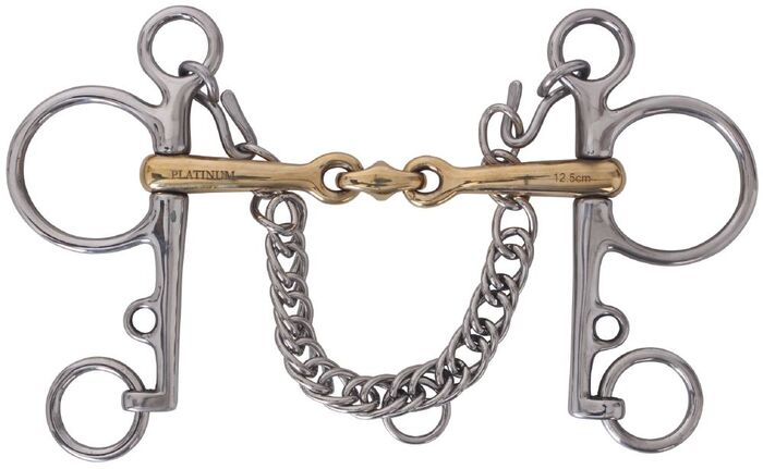Platinum German Silver Pelhams with Lozenge