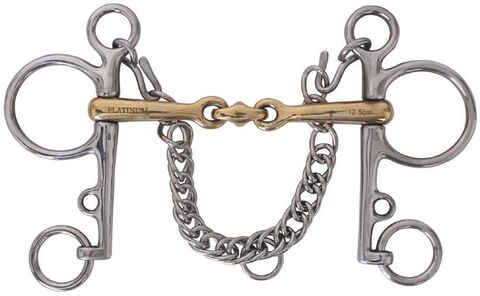 Platinum German Silver Pelhams with Lozenge
