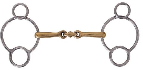 Platinum German Silver 3 Ring Gags with Lozenge